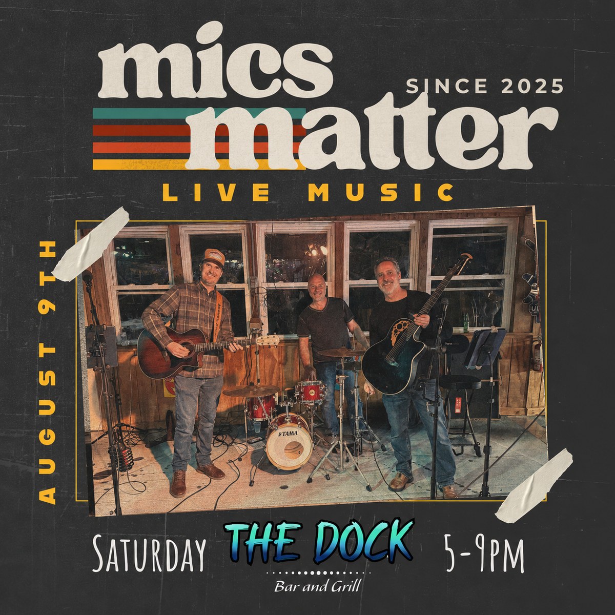 Mics Matter Live at The Dock Bar and Grill — Saturday, August 9, 2026